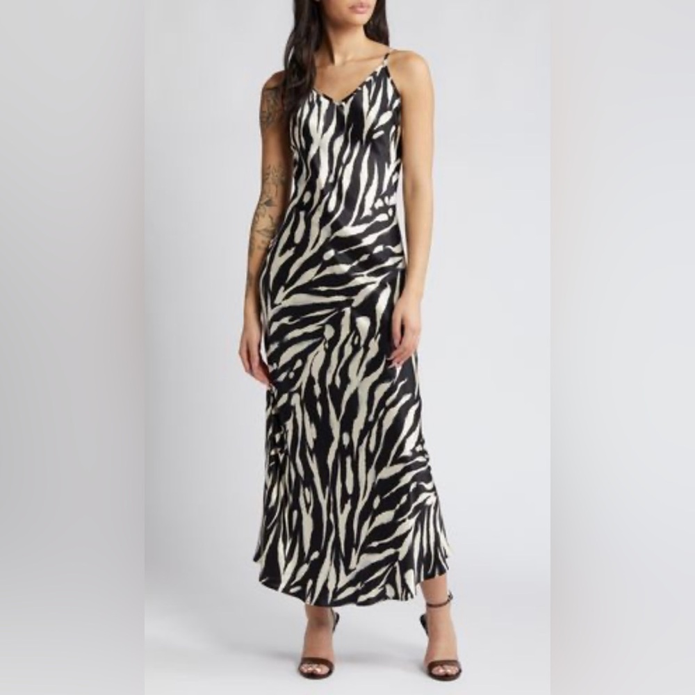 #175 Topshop Cami Maxi Dress In Zebra Print | ASOS